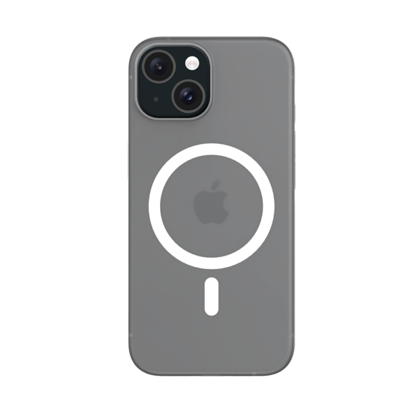 iPhone 15 Plus Premium Hardcase Crystal Frost met Magnetics