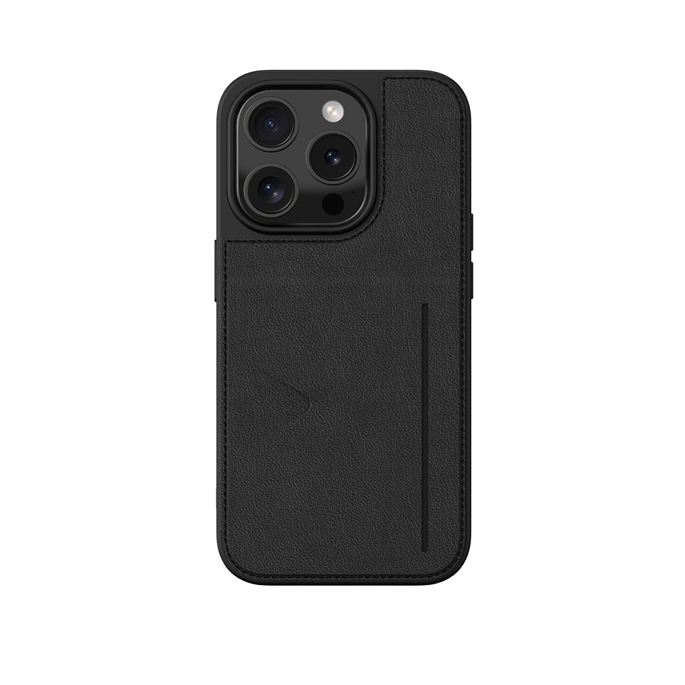 BY62JU436B_9016813686-3.jpg Booktypes Case iPhone 15 Pro Premium - Zwart Leer - Afbeelding 1