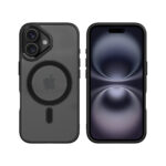 iPhone 16 Premium MagGuard Hardcase Zwart met Magneten - Afbeelding 2