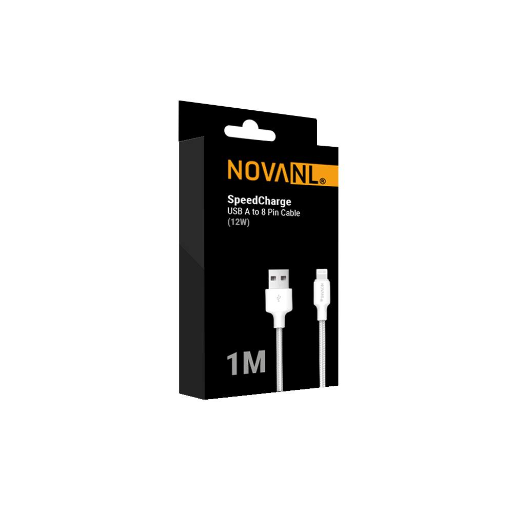 CT53CTJ67X_1946665194.png Apple Lightning USB-A Oplaadkabel 12W Premium 1M Zwart - Afbeelding 1