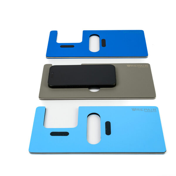 Premium Schermreiniger & Screenprotector Applicator Platform Grijs