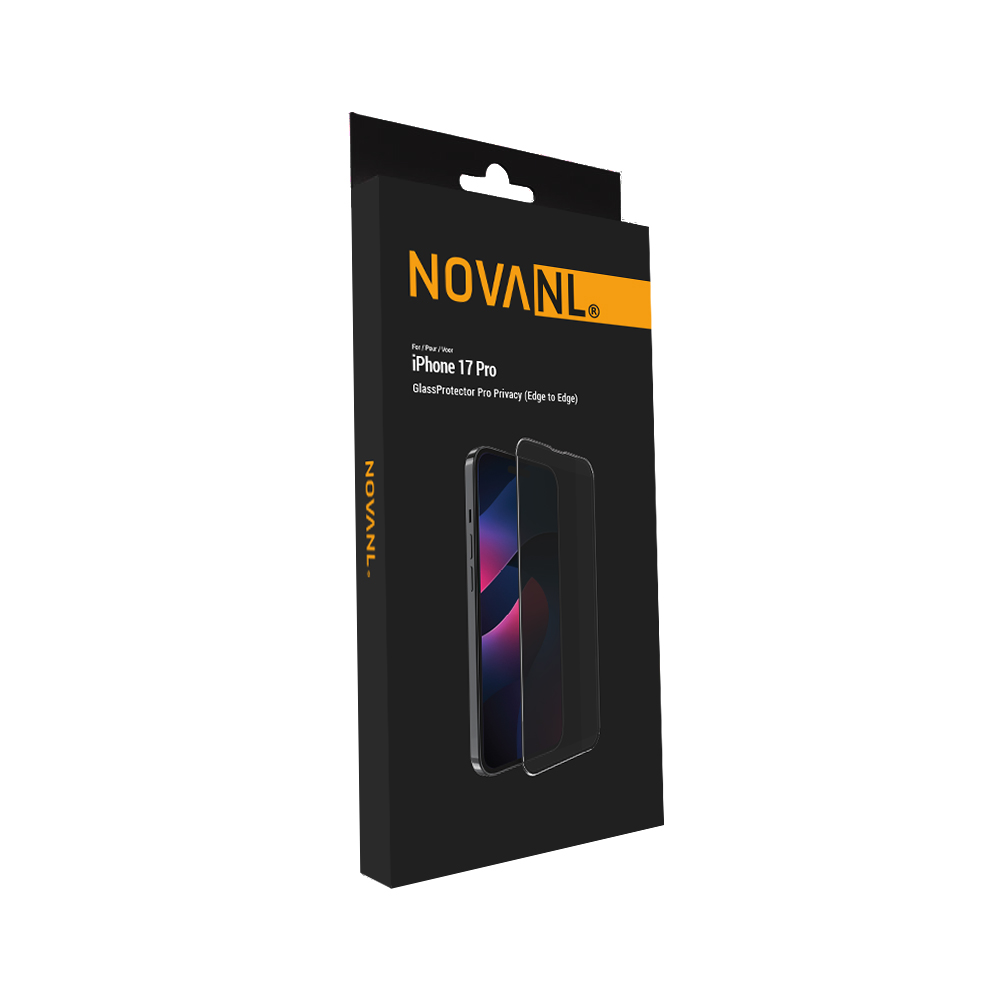 E61833B27X Privacy Tempered Glass iPhone 17 Pro - Premium Edge to Edge - Afbeelding 1