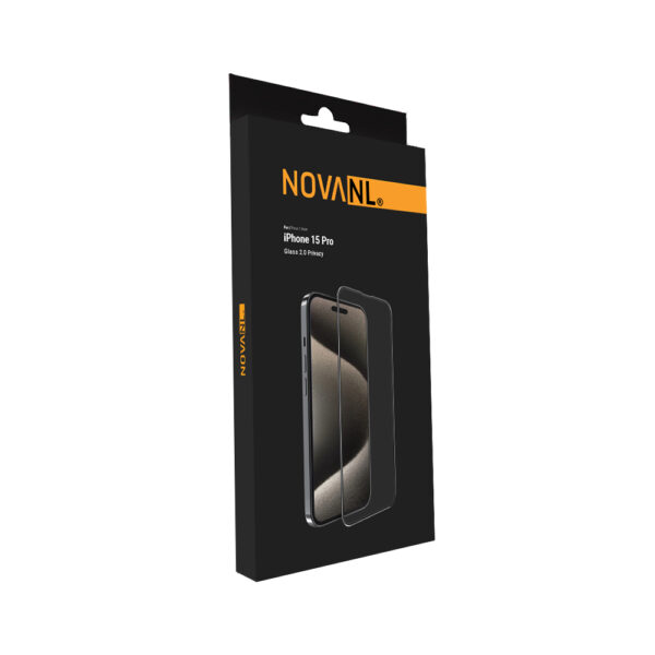 Privacy Tempered Glass Protector iPhone 15 Pro - Edge to Edge Premium