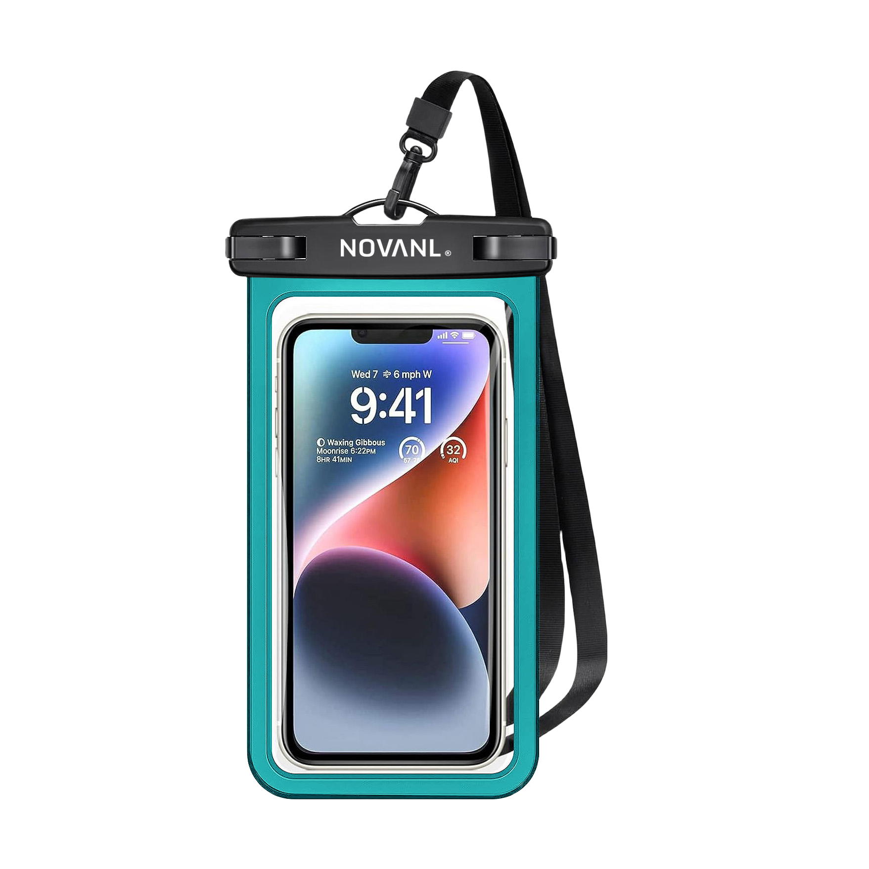 I190T8773N_8805281892.png NOVANL SplashSafe Premium Waterdichte Telefoontas Groen - Afbeelding 1