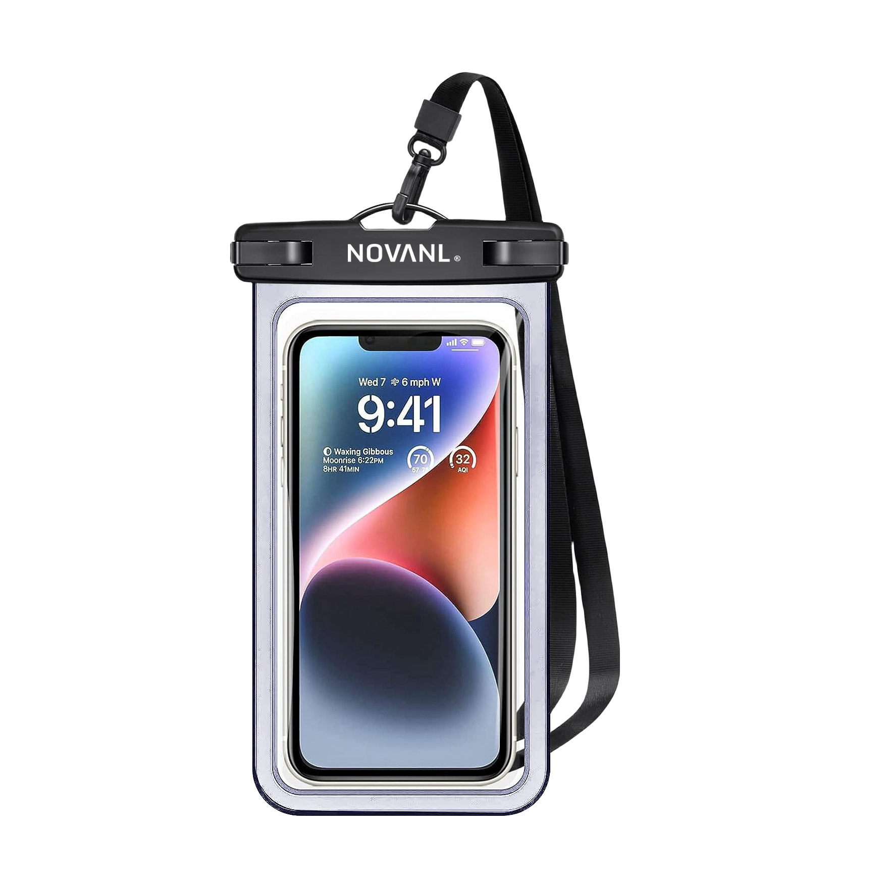 I190T8773W_3235732544-3.png Waterproof Telefoontas Premium - NOVANL SplashSafe Wit - Afbeelding 1