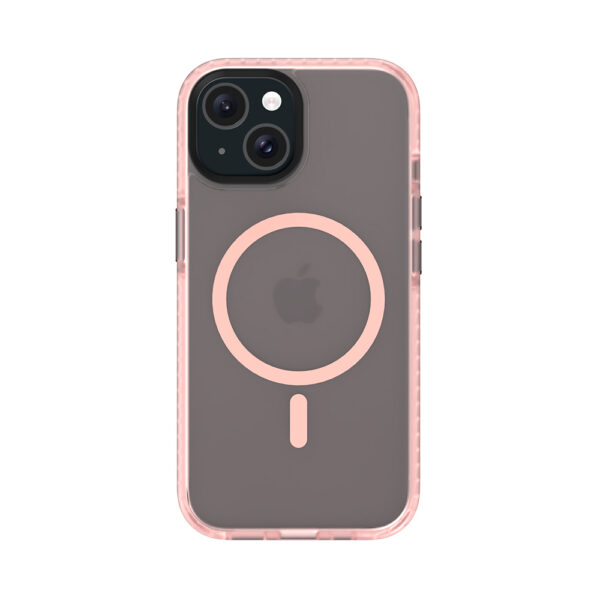 iPhone 15 Premium Hardcase Prismatic met Magnetics - Roze