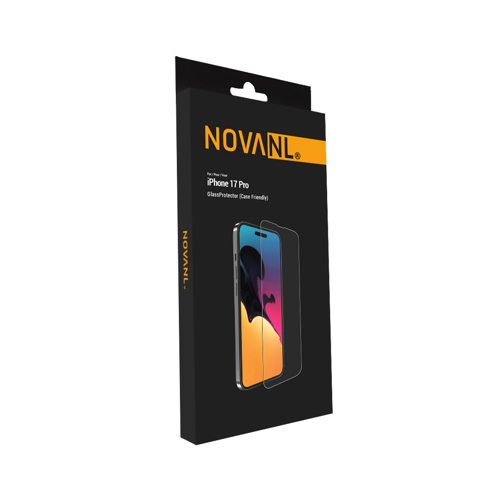 KA70LXJ96X Premium Tempered Glass Beschermer iPhone 17 Pro - Case Friendly - Afbeelding 1