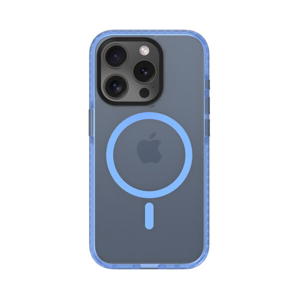 iPhone 15 Pro Premium Hardcase Prismatic met Magnetics Blauw