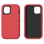 iPhone 12 mini Premium Hardcase RuggedGuard Rood - Afbeelding 3
