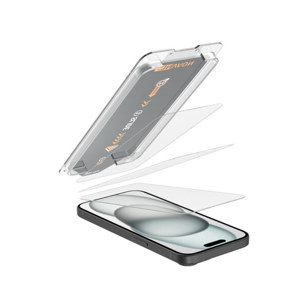 iPhone 16 Pro Max Premium Glazen Beschermer 3-in-1 met Applicator