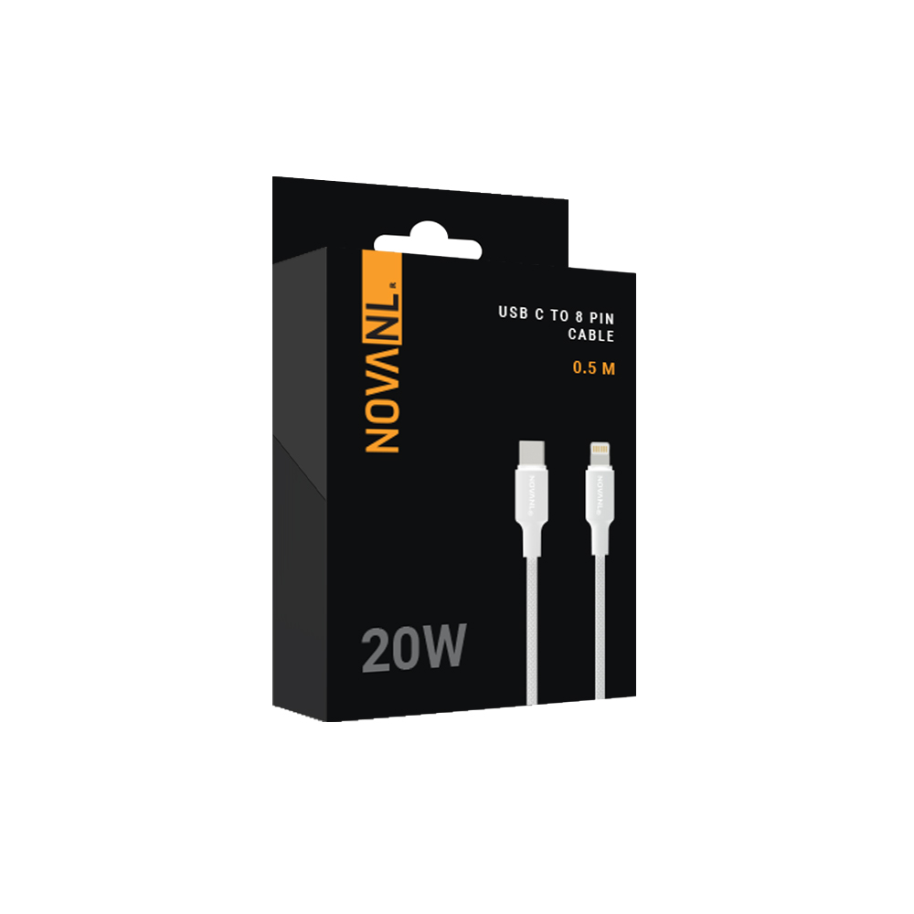 OJ16LBI50X_3190365786-3.jpg Apple Lightning USB-C Snellader Kabel 30W Premium - 0,5M - Afbeelding 1