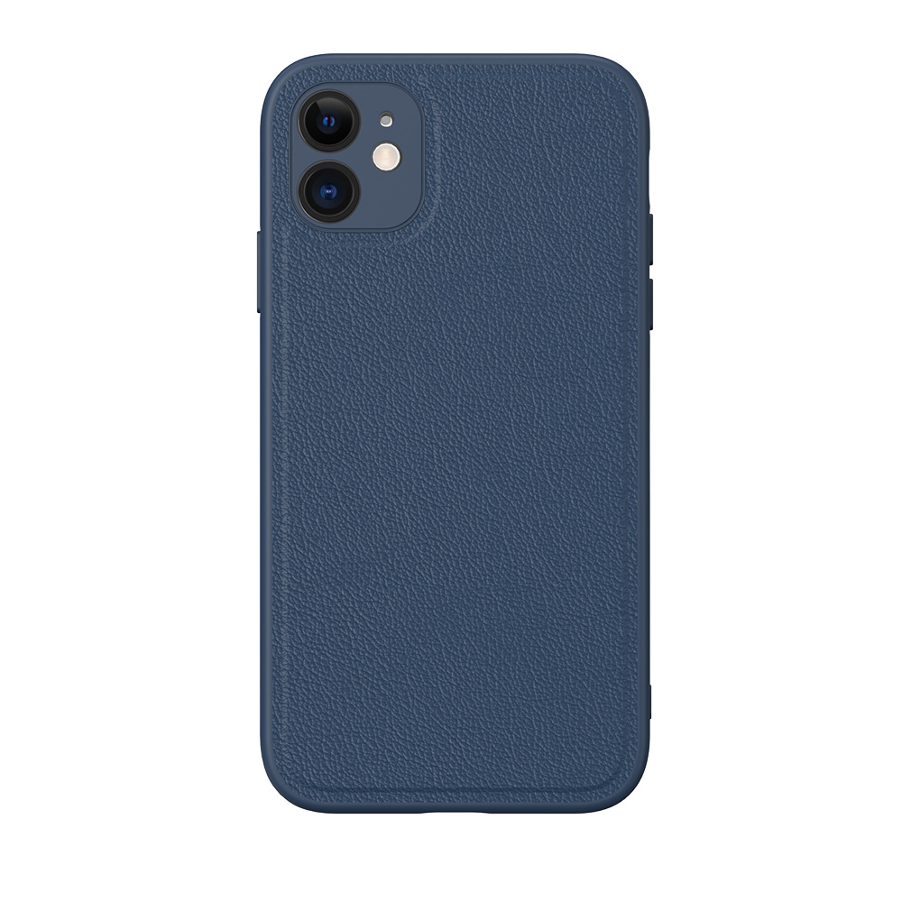 WN28LTK13D_9291404966-3.jpg iPhone XR Premium Lederen Hardcase Donkerblauw - Afbeelding 1