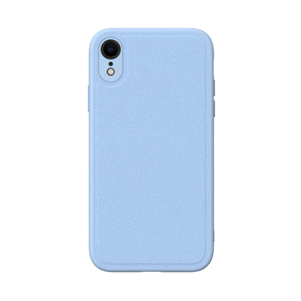 iPhone XR Premium Lederen Hardcase Blauw - NOVANL SleekPU