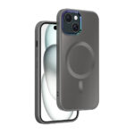 iPhone 15 Premium Beschermhoes met Magnetics - Grijs - Afbeelding 2