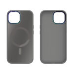 iPhone 15 Premium Beschermhoes met Magnetics - Grijs - Afbeelding 3