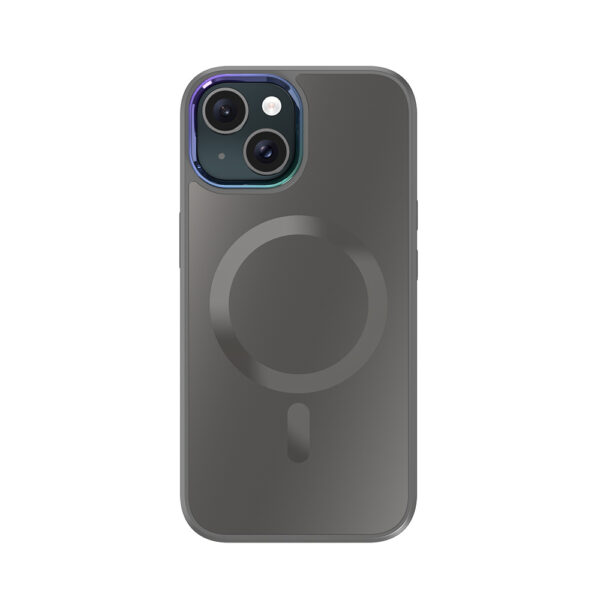 iPhone 15 Premium Beschermhoes met Magnetics - Grijs