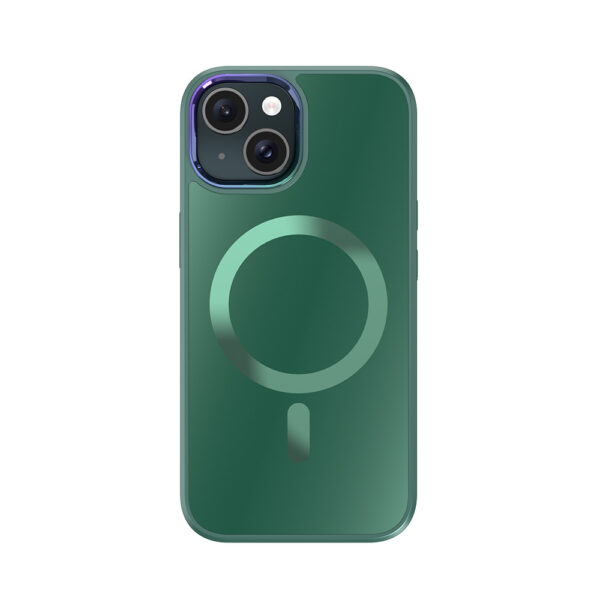 iPhone 15 Premium Hardcase met Magnetische Bevestiging - Groen
