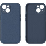 iPhone 15 Plus Premium Lederen Hardcase Donkerblauw - Afbeelding 3