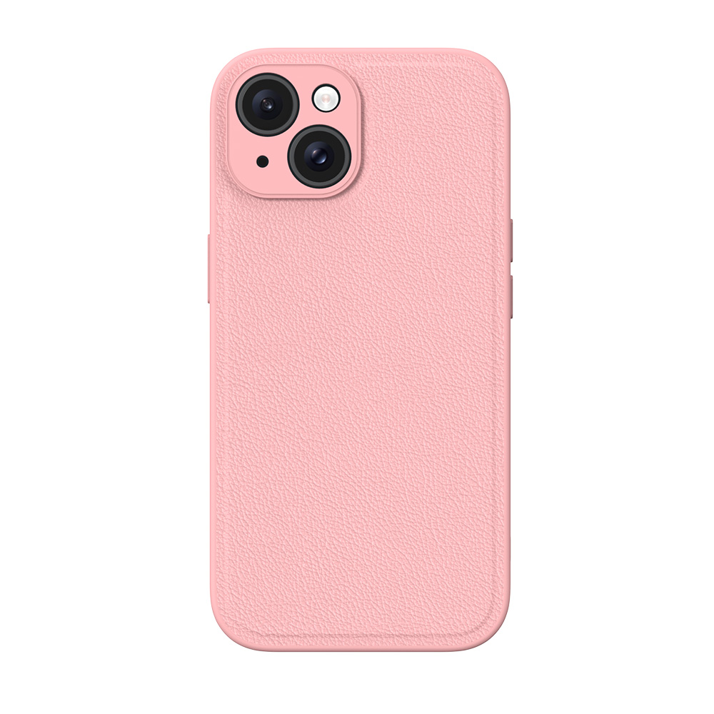 XW44BKC35P_1302576177.jpg iPhone 15 Plus Premium Leren Hardcase Roze - Afbeelding 1