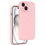 iPhone 15 Plus Premium Leren Hardcase Roze - Afbeelding 2