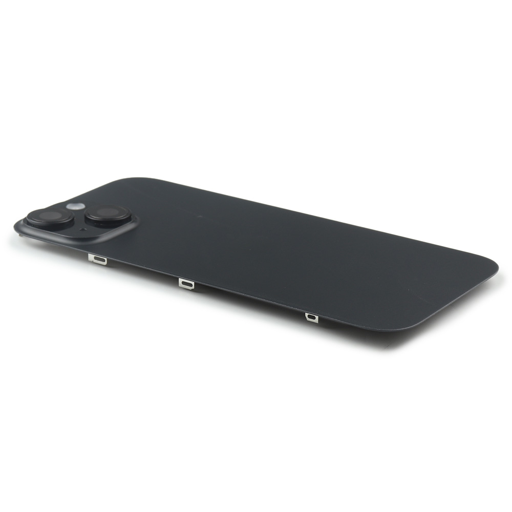 YQ90OXQ83B_9548422677.jpg iPhone 15 Achterkap Premium - Zwart Titanium met Camera & Charging - Afbeelding 1