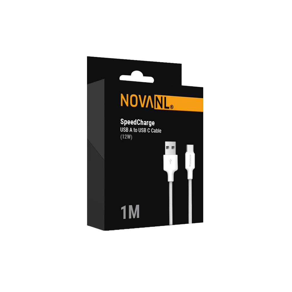 YS29S7G69X_1705965418-4.jpg Premium USB-A naar USB-C Kabel 12W - 1 Meter Wit - Afbeelding 1