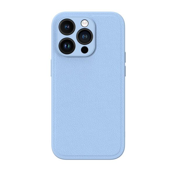Premium Leren Hardcase iPhone 14 Pro Max Blauw