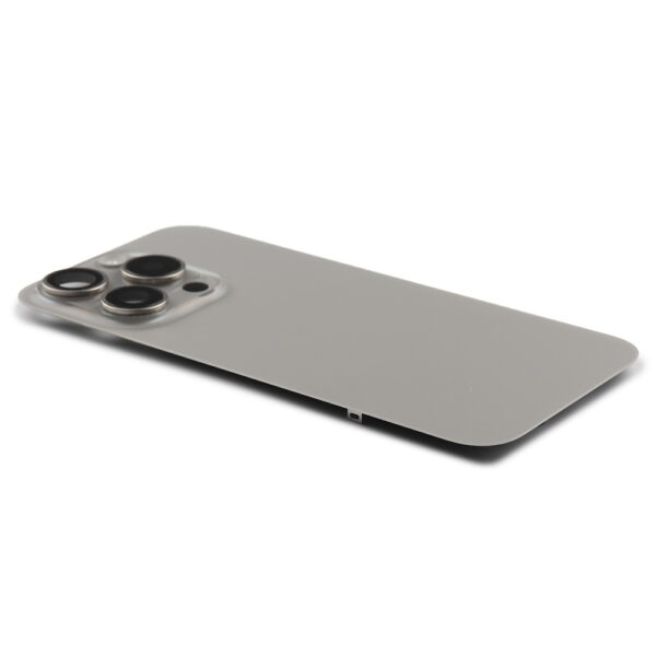 iPhone 15 Pro Back Cover Premium | Blauw Titanium met Camera & Draadloos Laden