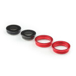iPhone 14/14 Plus Achtercamera Lens met Frame Premium - Rood - Afbeelding 2